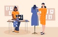 Fashion designers at workplace vector concept