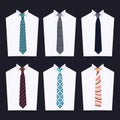 Fashion of different Neckties Royalty Free Stock Photo