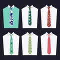 Fashion of different Neckties Royalty Free Stock Photo