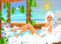 Fashion Doll in a Resort Royalty Free Stock Photo
