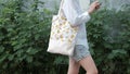 Fashion Fabric Tote Bags with Banana Pattern