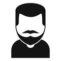 Fashion facial goatee icon simple vector. Model character