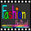 Fashion festival symbol on movie film