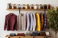 Fashion forward men s clothing and accessories tastefully arranged on a chic white wooden backdrop