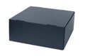 Fashion gift box made of solid cardboard, black color on white background