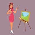 Fashion girl-artist Royalty Free Stock Photo