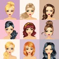 Fashion Girl Characters Avatars