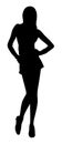 Fashion girl silhouette Royalty Free Stock Photo