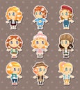 Fashion girl stickers