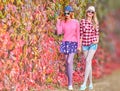 Fashion Girl, Stylish Autumn Outfit.Nature Outdoor Royalty Free Stock Photo