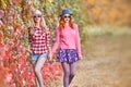 Fashion Girl, Stylish Autumn Outfit.Nature Outdoor