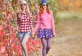 Fashion Girl, Stylish Autumn Outfit.Nature Outdoor