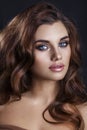 Fashion Glamour Makeup. Beauty Model Girl with Glamor Make-up a Royalty Free Stock Photo