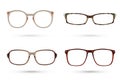 Fashion glasses style collections, use clipping path Royalty Free Stock Photo