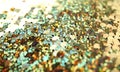 Fashion gold sequin background, fabric glitter surfactant Royalty Free Stock Photo