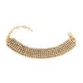 Fashion golden bracelet isolated on white Royalty Free Stock Photo