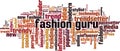 Fashion guru word cloud Royalty Free Stock Photo