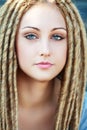 Fashion hairstyle with dreads