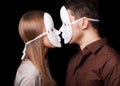 Fashion Happy Couple in Love Royalty Free Stock Photo