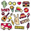 Fashion Hippie Badges, Patches, Stickers