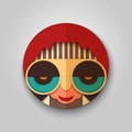 Fashion hipster icon in mask design