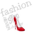 Fashion illustration a elegant female shoes on a high heel Royalty Free Stock Photo