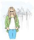 Fashion illustration girl