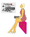 Fashion illustration. Stylish fashion models. Fashion girl