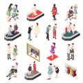 Fashion Industry Isometric Icons Royalty Free Stock Photo