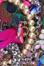 Fashion jewelrys. Fashion jewels as background. Jewelery texture. A lot of Jewells in texture. Jewellery background