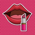 Fashion lipss badges icon Royalty Free Stock Photo