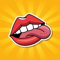 Fashion lipss badges icon Royalty Free Stock Photo