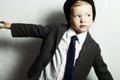 Fashion little boy in tie.stylish kid. fashion children.suit