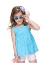 Fashion little girl in glasses