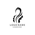 Fashion logo illustration hijab design vector