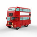 Fashion london doubledecker red bus. 3d render Royalty Free Stock Photo