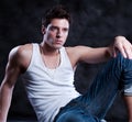 Fashion male portrait looking away deep in though Royalty Free Stock Photo