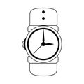 Fashion male wristwatch accesory in black and white