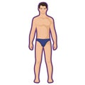 Fashion man outlined template figure