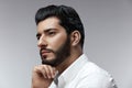 Fashion Man Portrait. Male Model With Hair Style And Beard Royalty Free Stock Photo