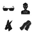 Fashion, medicine and or web icon in black style. animal, profession icons in set collection.