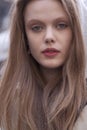 Fashion model Frida Gustavsson portrait in New York Royalty Free Stock Photo