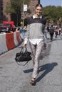 Fashion model Gertrud Hegelund street style in New York