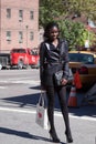 Fashion model Jeneil Williams during New York Fashion Week