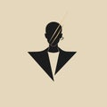 Fashion model logo in minimalist style