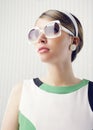 Fashion model with sunglasses Royalty Free Stock Photo