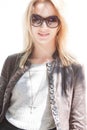 Fashion model wearing sunglasses Royalty Free Stock Photo