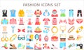 Fashion multi color icons pack.