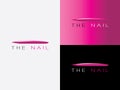 Fashion nails logo, symbol. For the beauty salon, modern manicure icon, fashion Royalty Free Stock Photo