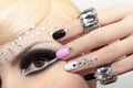 Fashion nails and makeup.